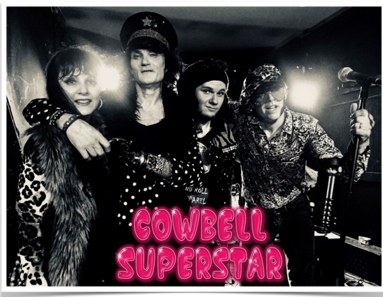 Cowbell Superstar Milking Punk and Glam for Fun